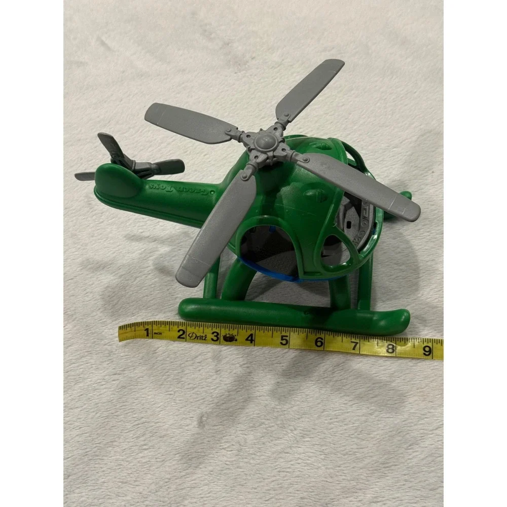 Green Toys Helicopter Green Blue Recycled Plastic Toy Made‎ in USA Eco Friendly